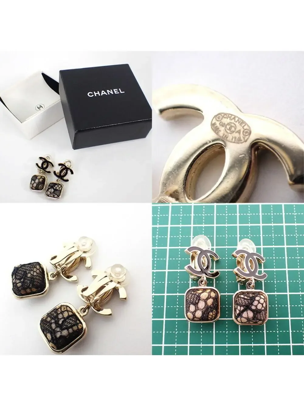 Chanel Cc Logo Clip-On Earrings Metal #228839C87B